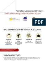 2014 BPLS Field Monitoring and Evaluation Survey