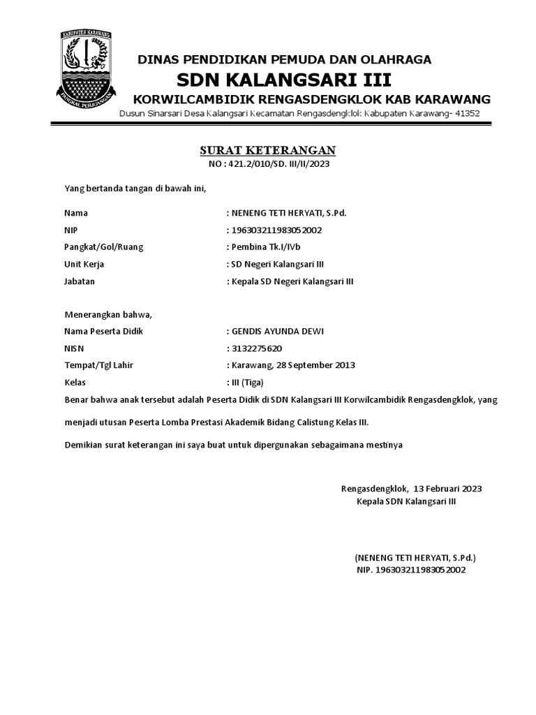 Biodata Gendis PDF