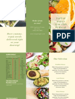 Green and Cream Food Advertising Trifold Brochure