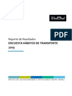 Encuesta Habitos Transporte 2019 Reporte Resultados