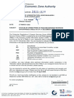 M.C. No. 2023-020 Status of Operations of PEZA-Registered Business Enterprises (RBEs) As of 31 December 2022