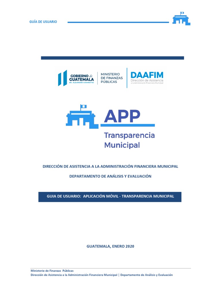 Guía de Uso de la App Transparencia Municipal | PDF | Aplicación movil ...