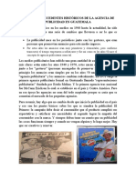 Algunos Antecedentes Históricos de La Agencia de Publicidad en Guatemala