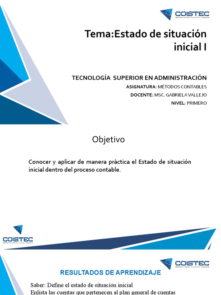18-Estado Situación Inicial I | PDF | Hoja de balance | Contabilidad