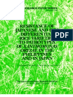 IRPS 53 Resistance of Japanese and IRRI Differential Rice Varieties to Pathotypes of Xanthomonas Oryzae in the Philippines and in Japan