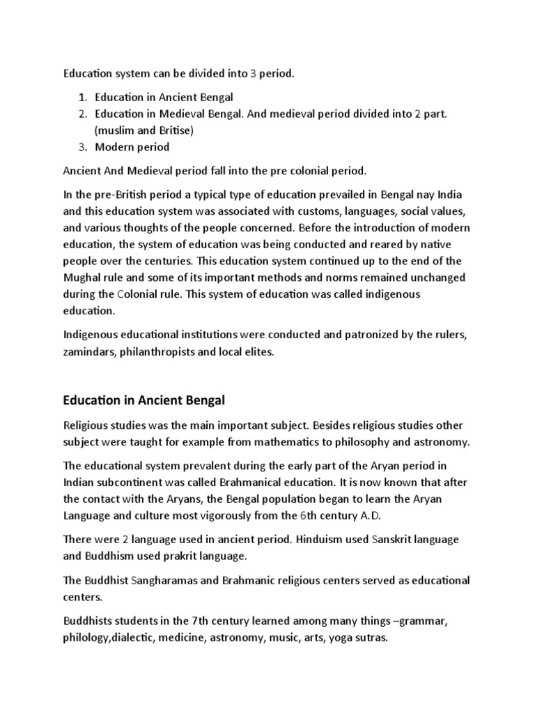 Education System Can Be Divided Into 3 Period Pdf
