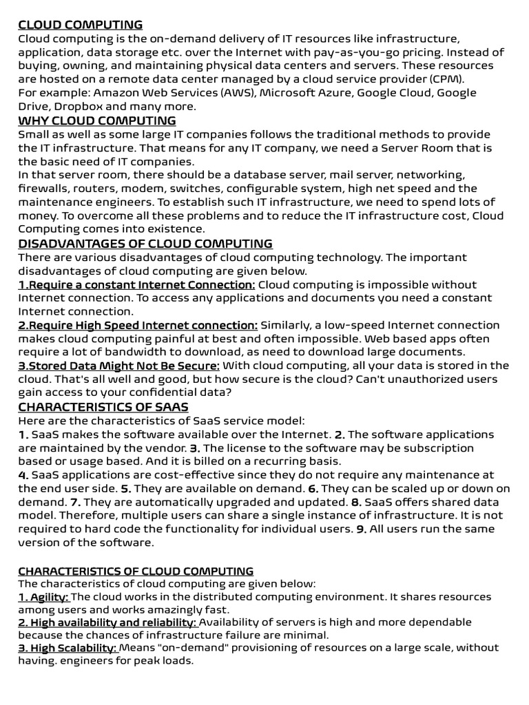 CSE-420 Cloud Computing | PDF | Technology & Engineering