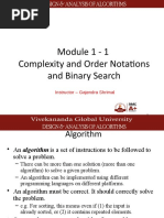 Module 1 - Complexity and Order Notations