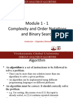 Module 1 - Complexity and Order Notations