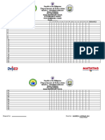 Attendance Sheet For SLC