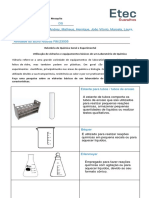 ETEC - Relatório Vidrarias de Laboratório