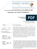 Determinación Del Flux en La Difusión Del Amoniaco en Ácido Clorhídrico