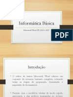 Informática Básica. Microsoft Word XP, 2003 e 2007