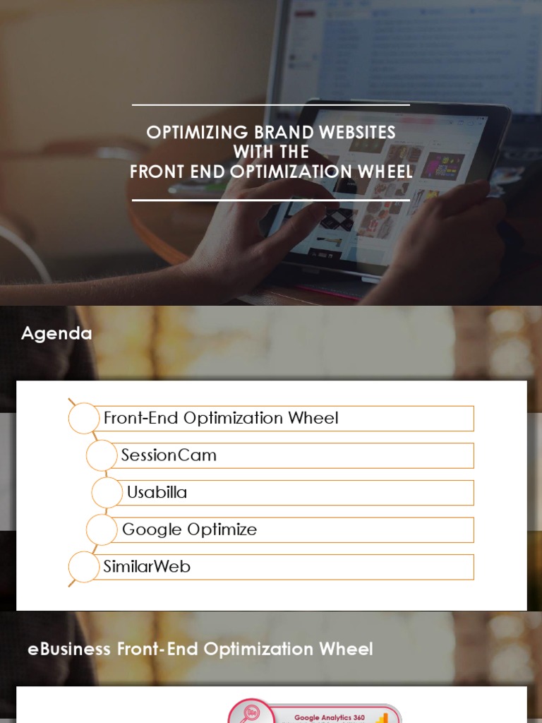 Front End Optimization Overview PDF Analytics Mobile App