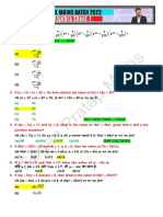 Algebra Sheet 1 CGL MAINS 2023