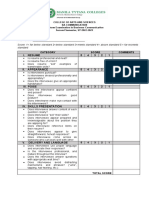 Rubric For Mock Interview