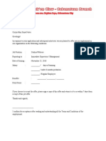 Job Offer Format