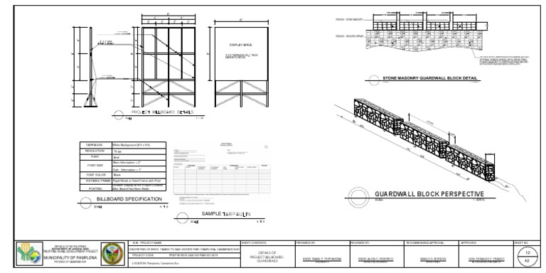 Guardwall Block Perspective: Billboard Specification | PDF | Building ...