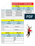 Jadwal Badminton Fix 2