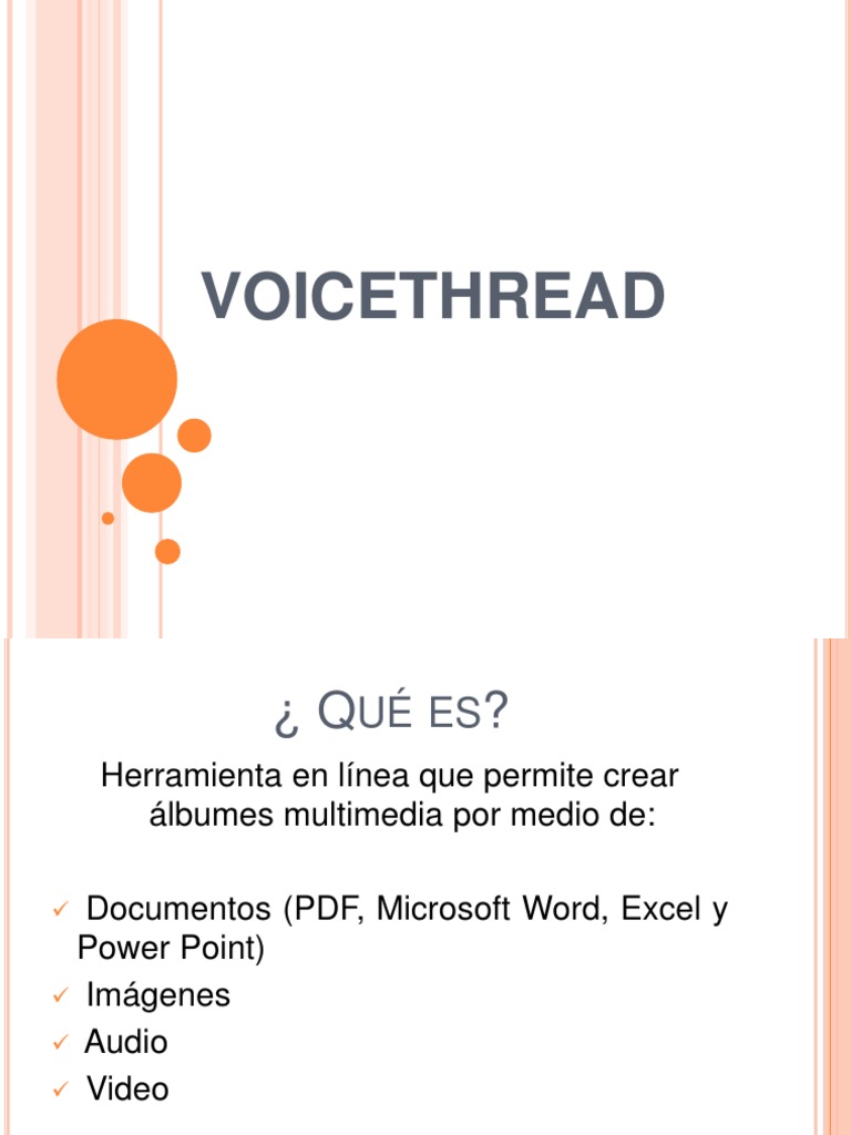VoiceThread: Herramienta Multimedia Educativa | PDF