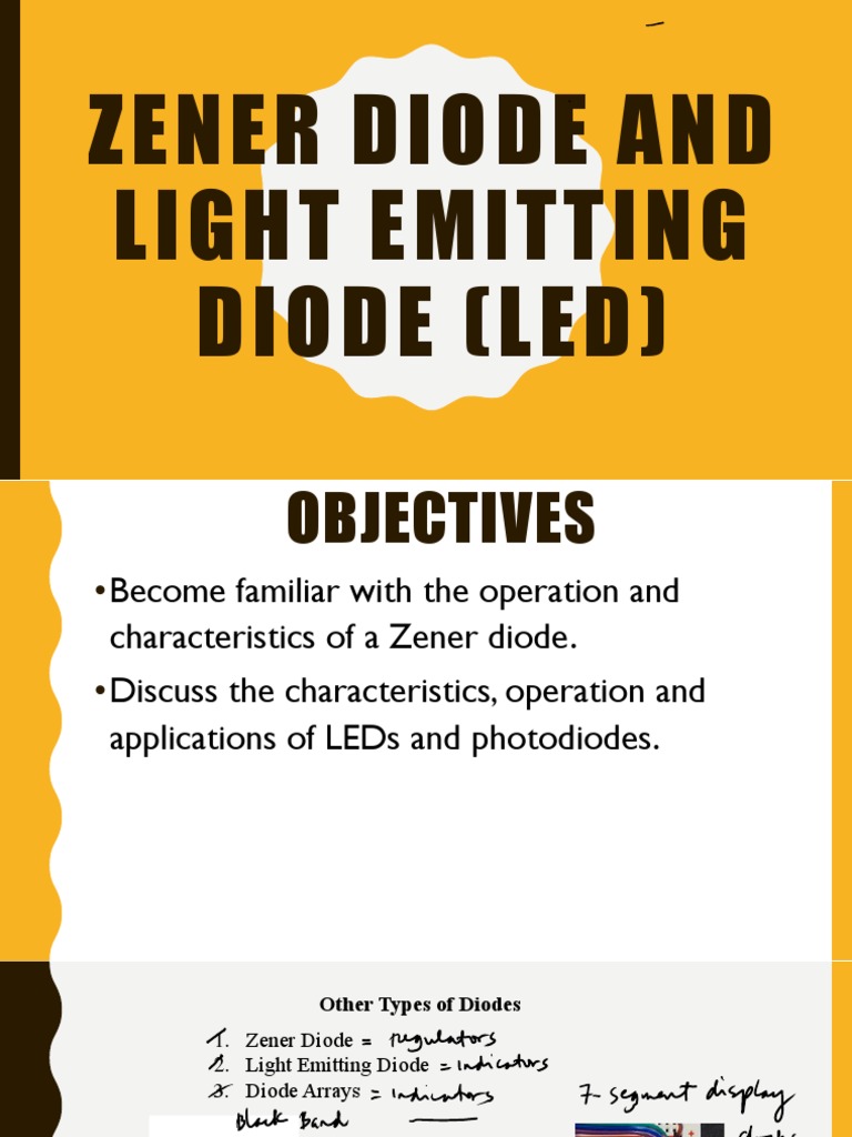 Zener Diode and Light Emitting Diode (LED) | PDF