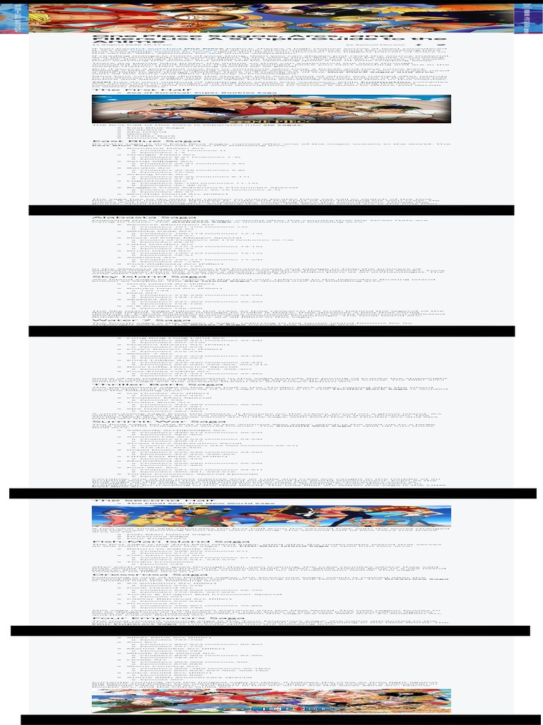 One Piece Sagas, Arcs, and Fillers List A Simple Guide To The Anime