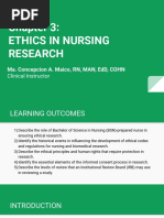 Chapter 3 - Ethics in Nursing Research