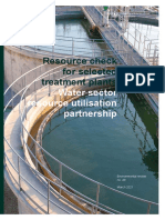 Resource Check For Selected Treatment Plants
