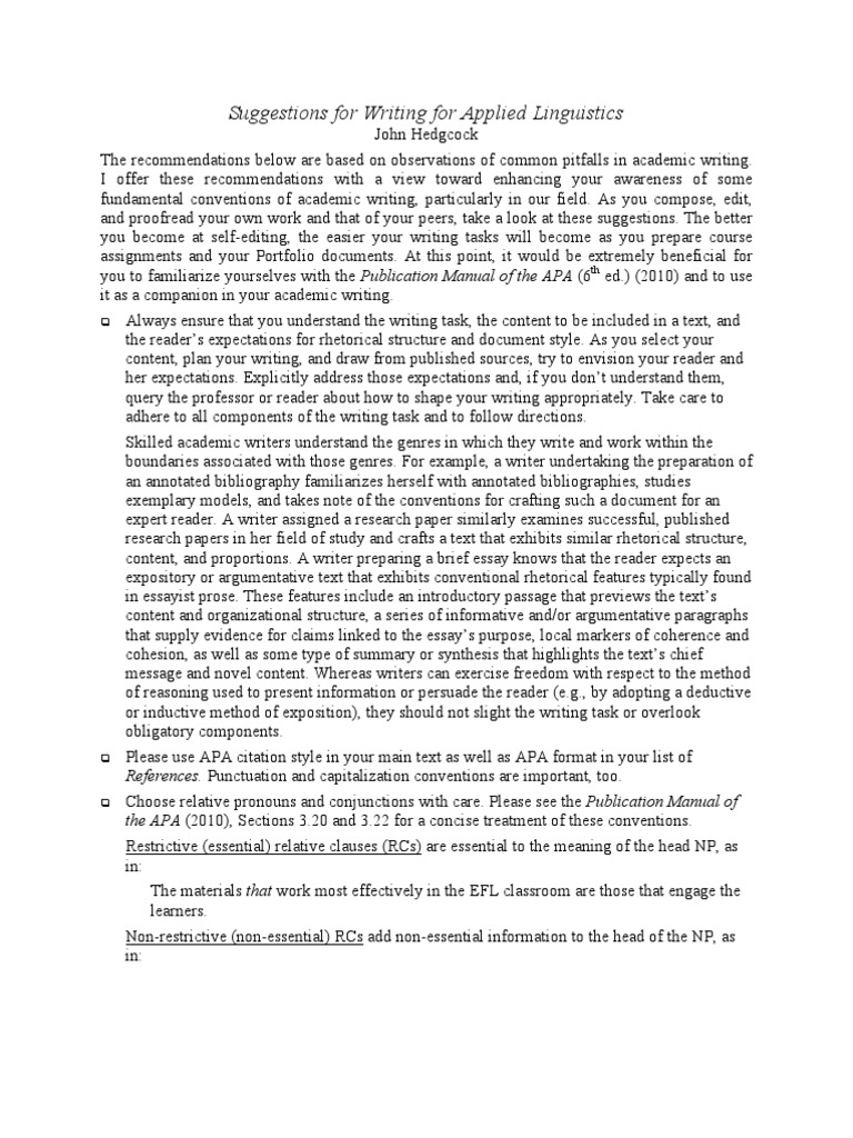 Writing Hints 2 PDF Comma Sentence (Linguistics)