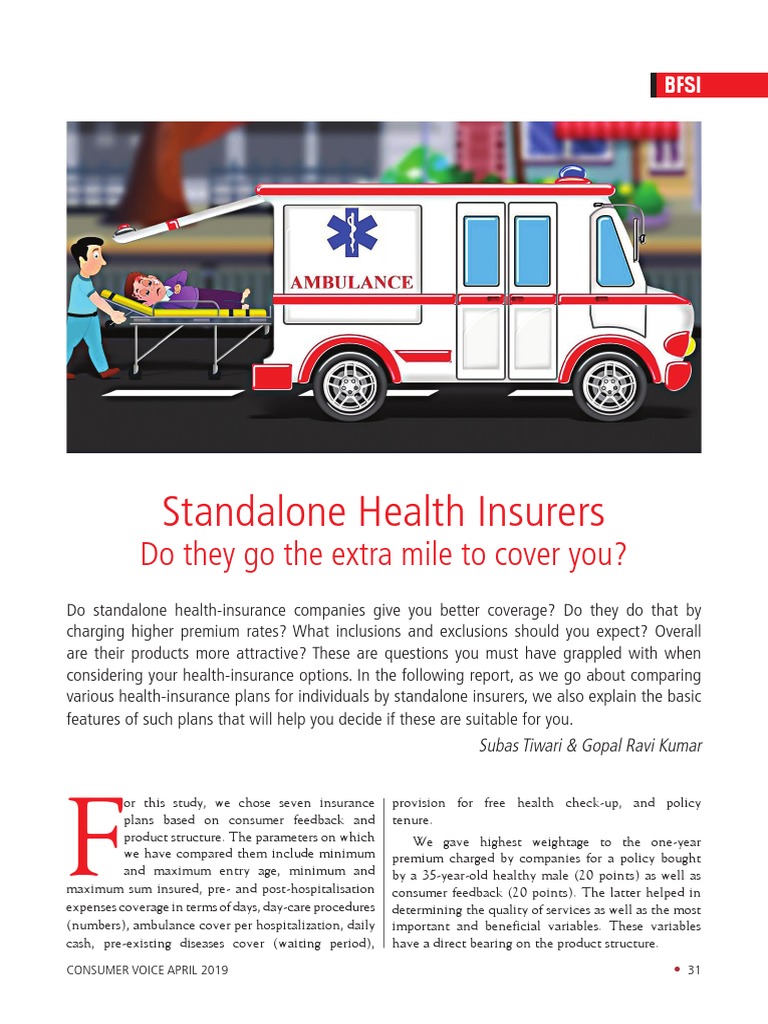 Standalone Health Insurers PDF Insurance Tax Deduction