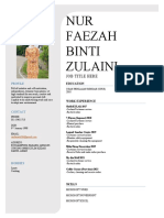 Nur Faezah Binti Zulaini (Resume) - 1