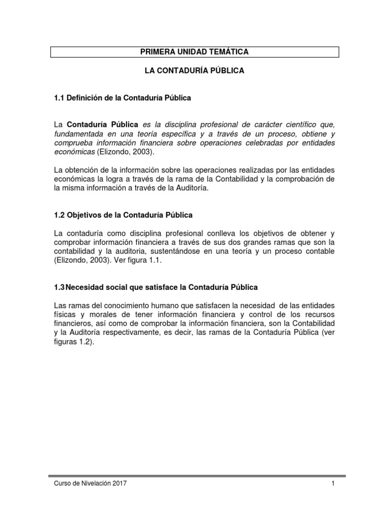 Fundamentos de la Contaduría Pública | PDF | Contabilidad | Teneduría ...