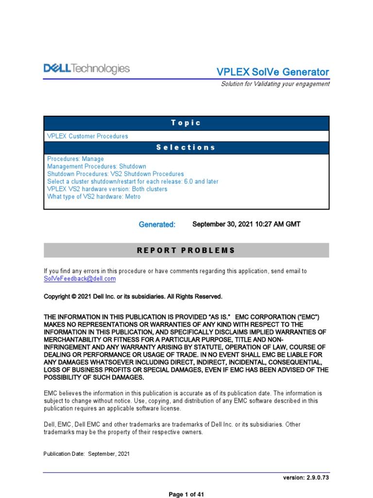 Vplex vplex customer procedures manage pdf secure shell server