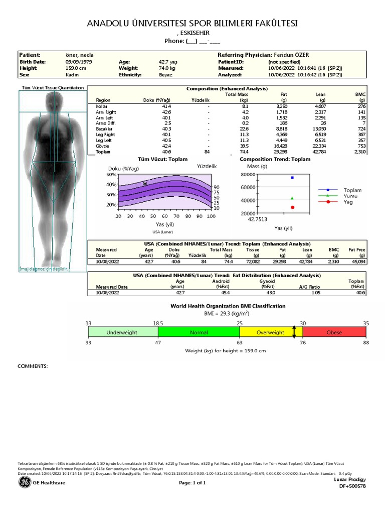 (DXA) Total Body Composition PDF