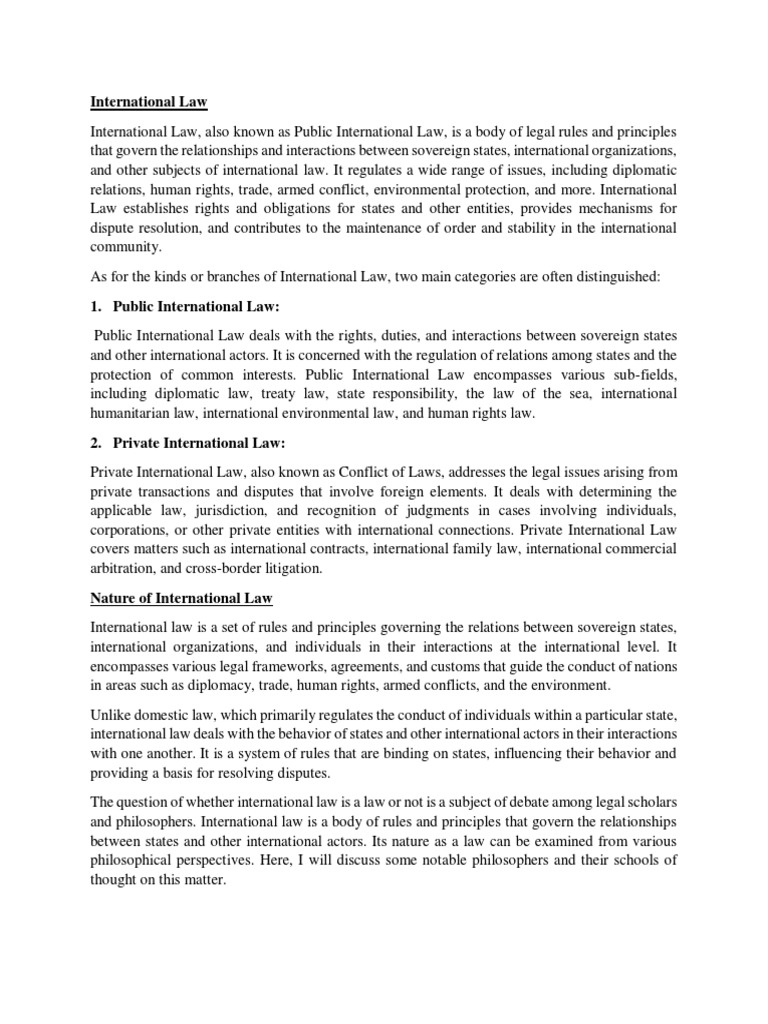 Understanding International Law Basics | PDF | International Law ...