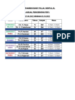 SJKT Thamboosamy Pillai, Sentul, KL Jadual Pencerapan PDPC 27.09.2022 HINGGA 05.10.2022 Tarikh Nama Guru Tahun Subjek Masa