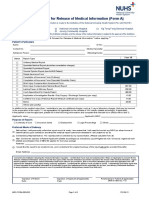 NUHS - Application For Release of Medical Information (Form A) 100921