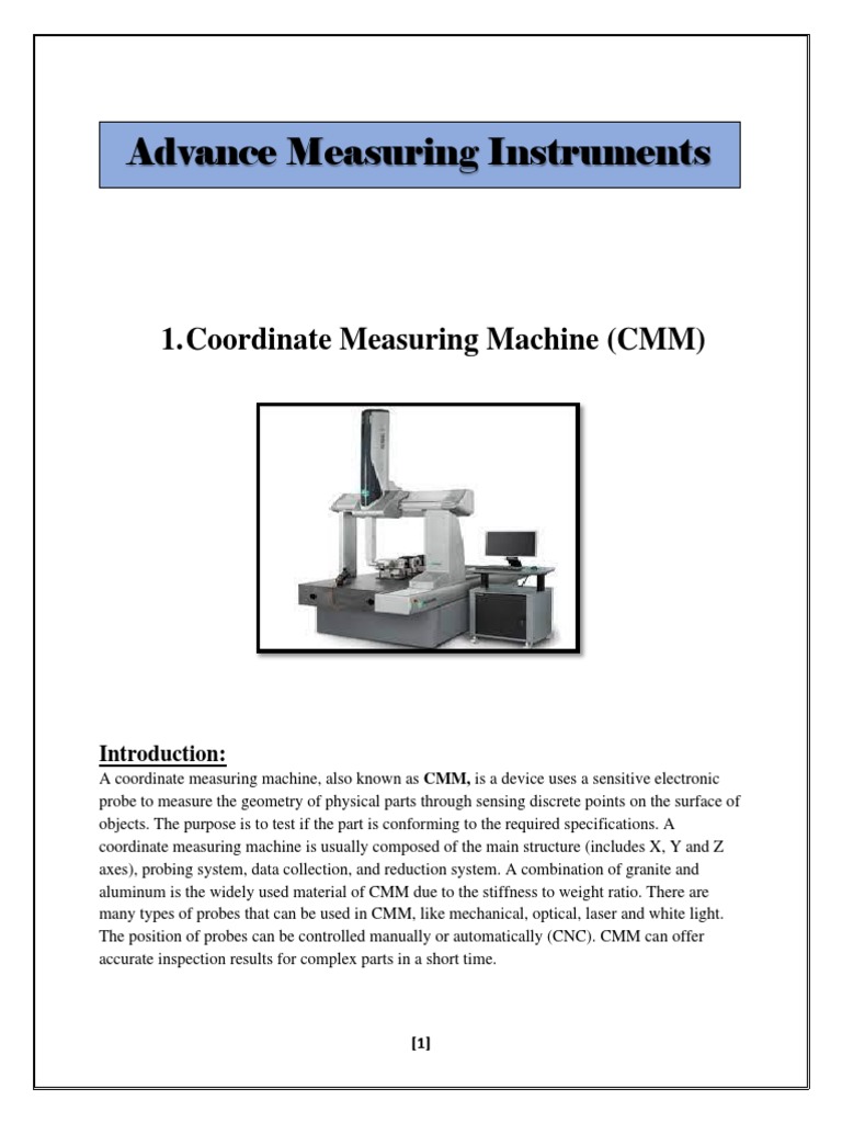 Coordinate Measuring Machine PDF Applied And Interdisciplinary