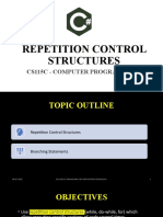 5 CS115C - Repetition Control Structures