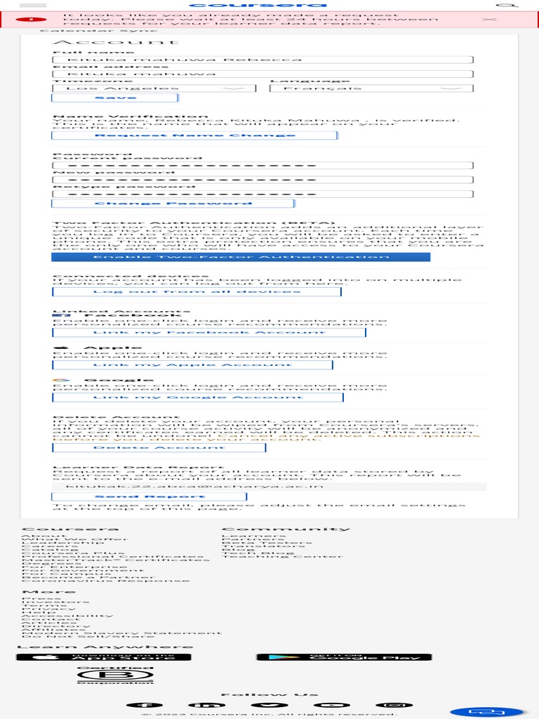 LOGIN TO MY COURSERA ACCOUNT intelligence overview