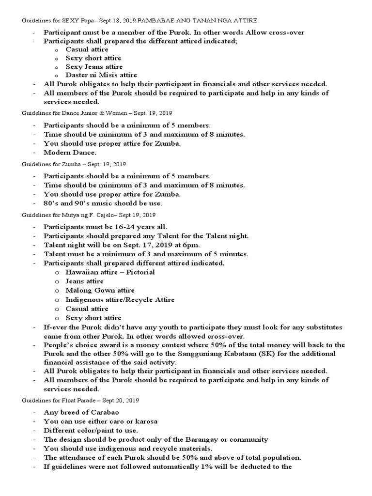 Guidelines for Float Parade PDF