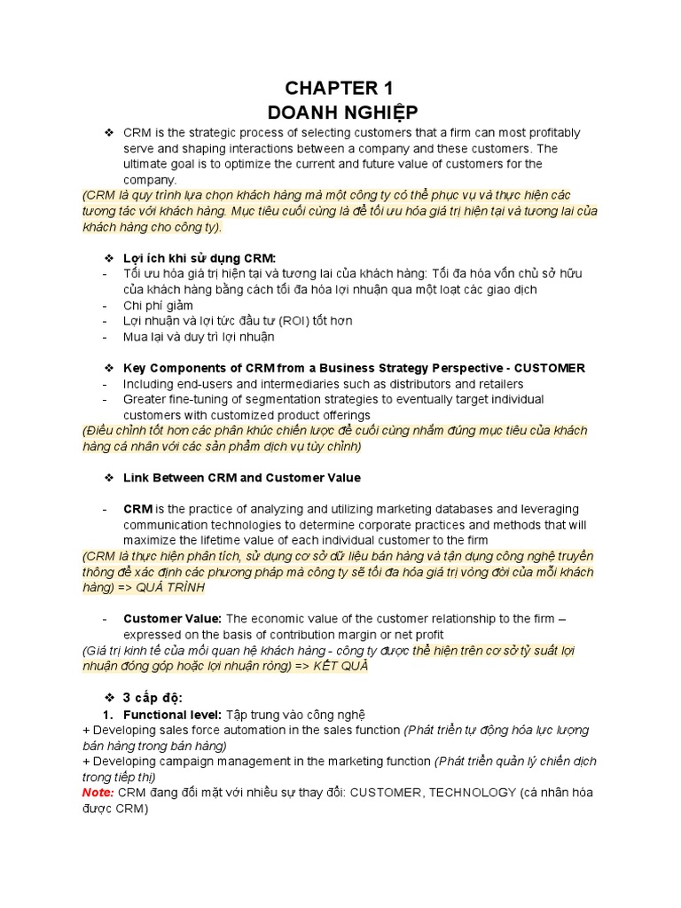 CRM - Take Note | PDF