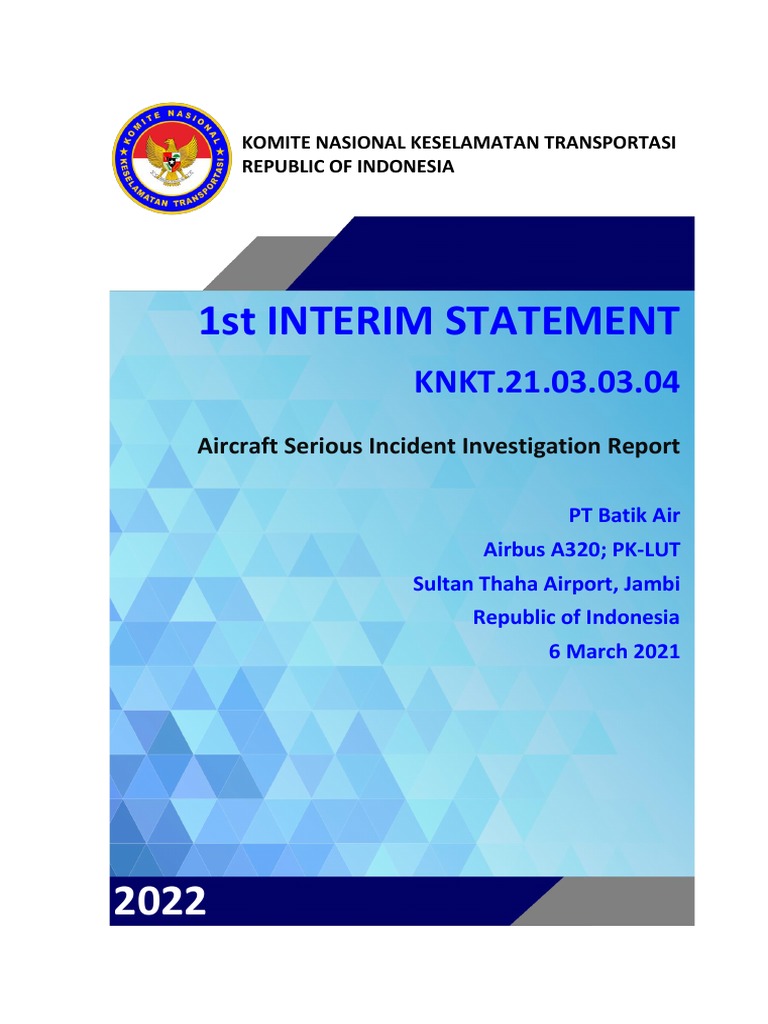 Pk lut 1st interim statement pdf landing gear flight recorder