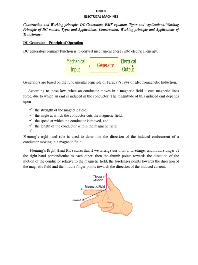 2 - UNIT II Notes | PDF | Transformer | Electromagnetic Induction
