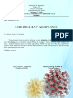 Certification Acceptance Covid