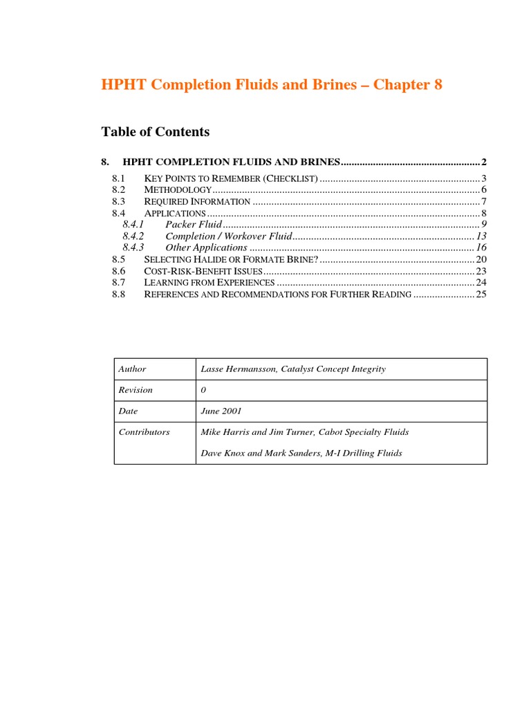 8 - Completions Fluids | PDF