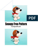 Crochet Snoopy Dog Free PDF Amigurumi Pattern