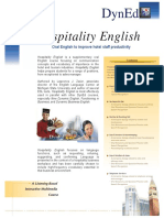 Hospitality English Leaflet