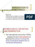 1 Introduction To Sports Biomechanics