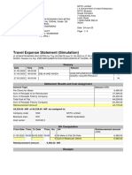 Travel Expense Statement (Simulation) : Itinerary